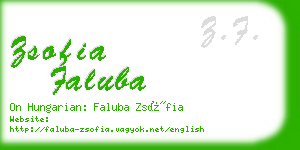 zsofia faluba business card